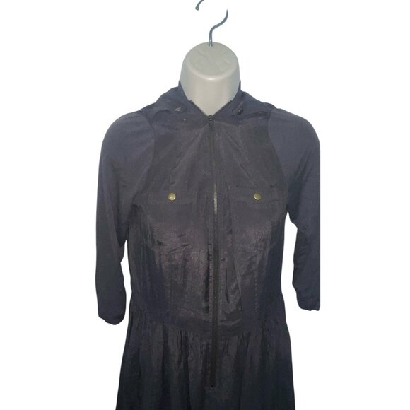 Parameter ANTHROPOLOGIE Womens 8 Green Long Sleeve Zip Front Gray D'Armee Dress - Picture 5 of 14